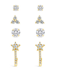 Sterling Silver 4pc Everyday CZ Earring Set Earring Sterling Forever 