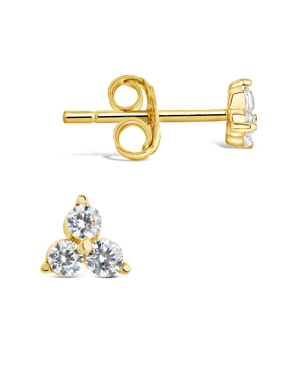 Sterling Silver CZ Pyramid Studs Earring Sterling Forever 