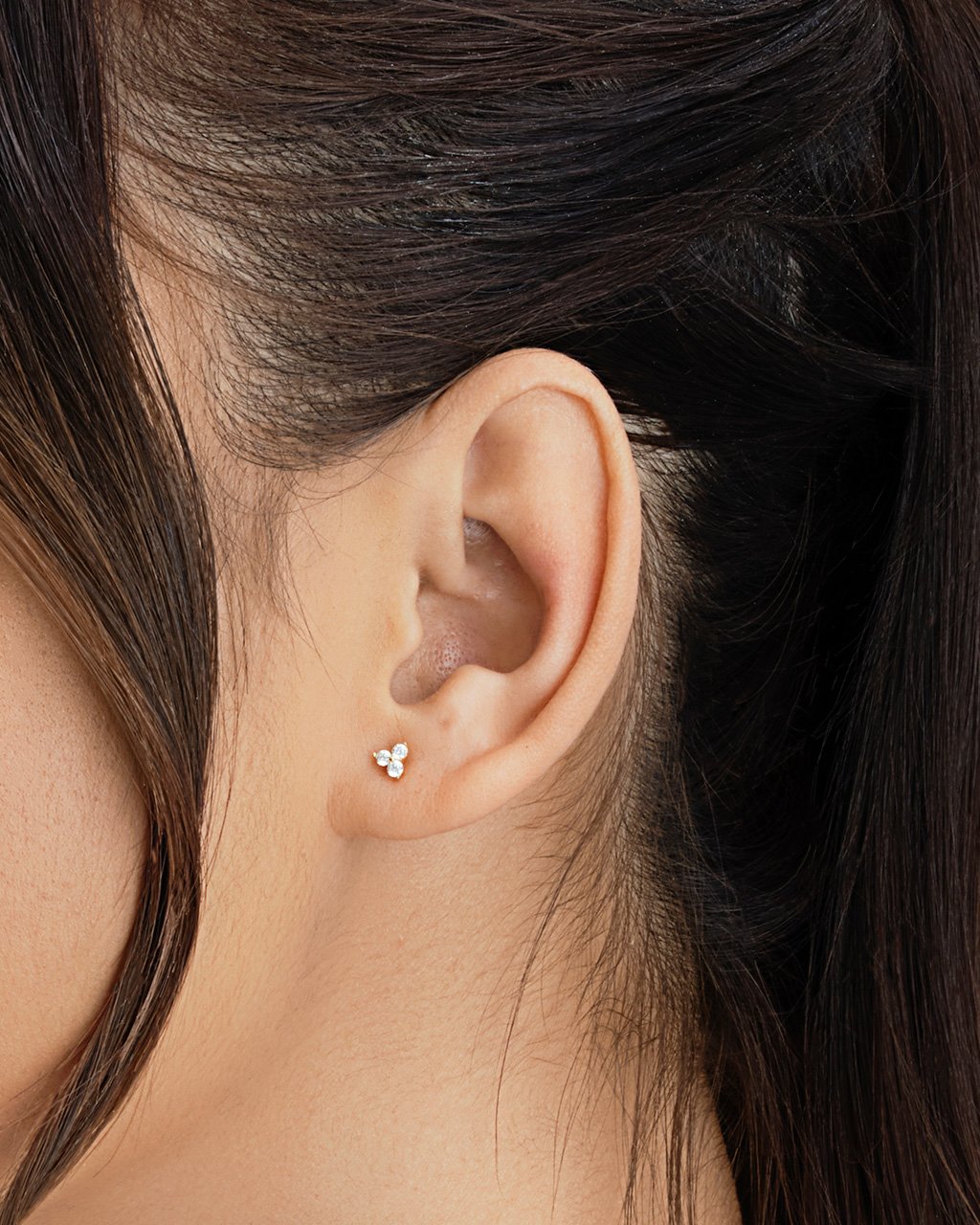 Sterling Silver CZ Pyramid Studs Earring Sterling Forever 
