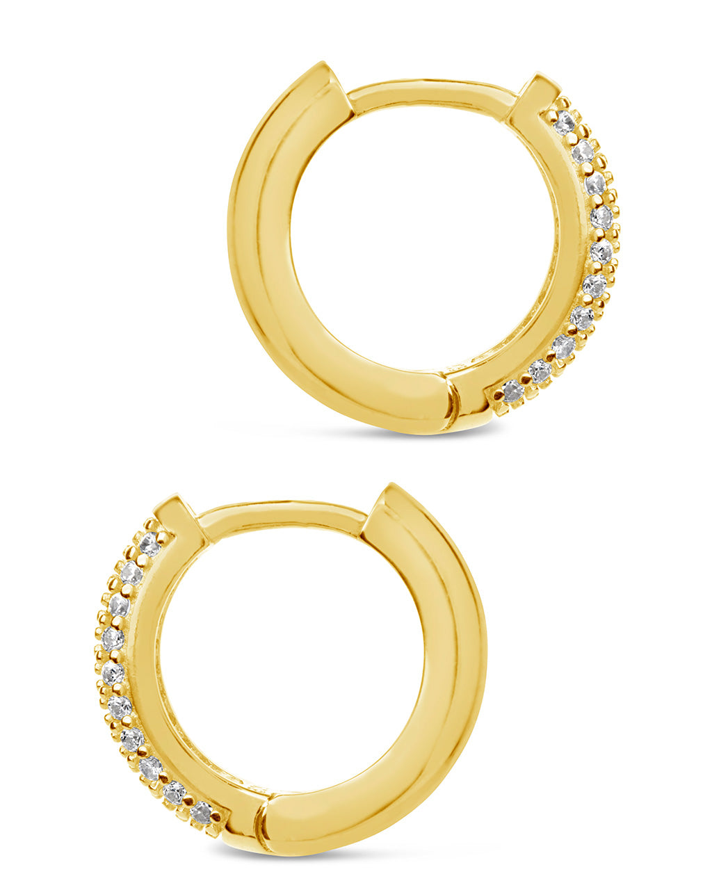 Sterling Silver Pave CZ Infinity Hoops Earring Sterling Forever 