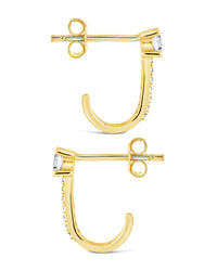 Sterling Silver CZ Suspender Studs Earring Sterling Forever 