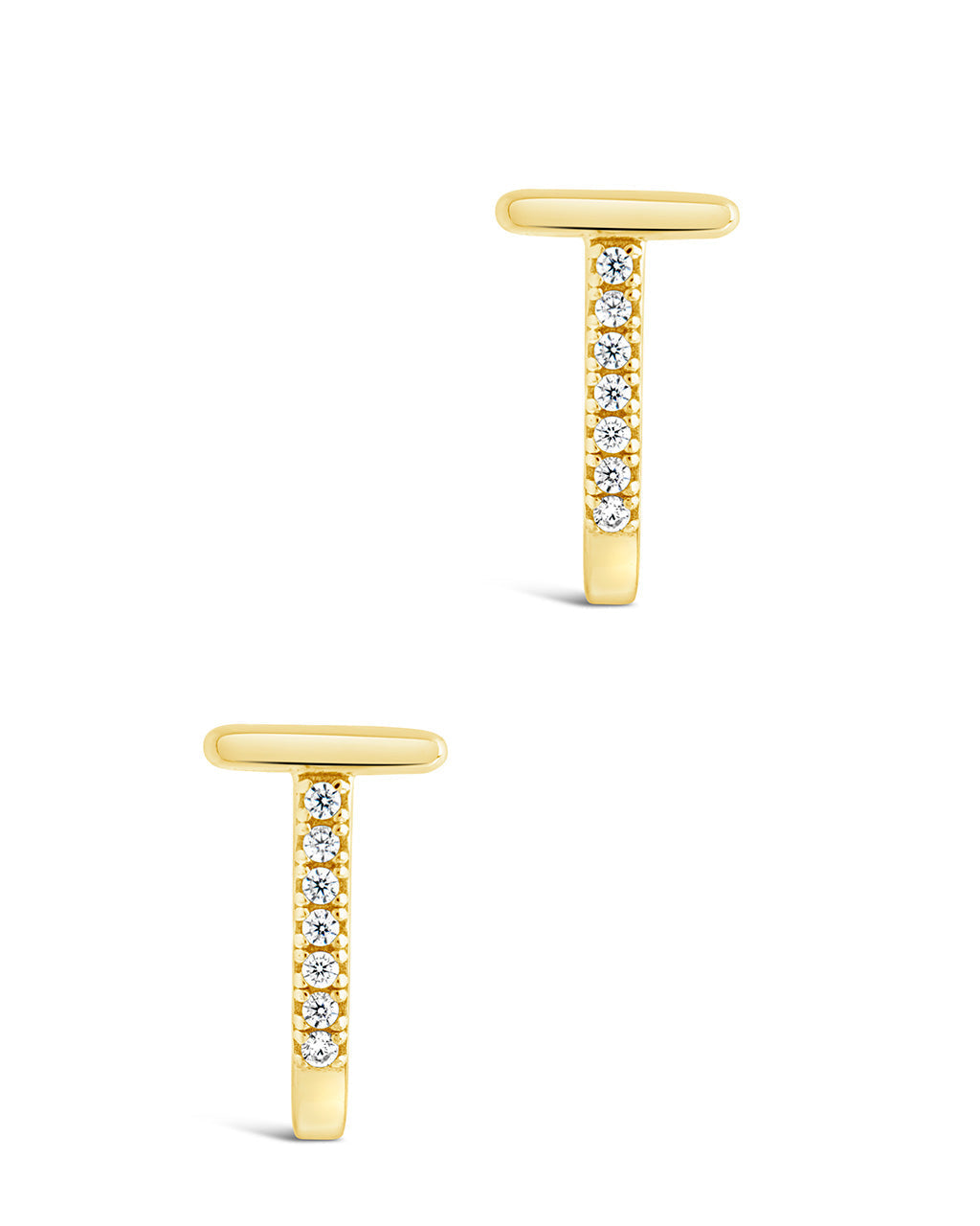 Sterling Silver Parallel Bar Suspender Stud Earrings Earring Sterling Forever 