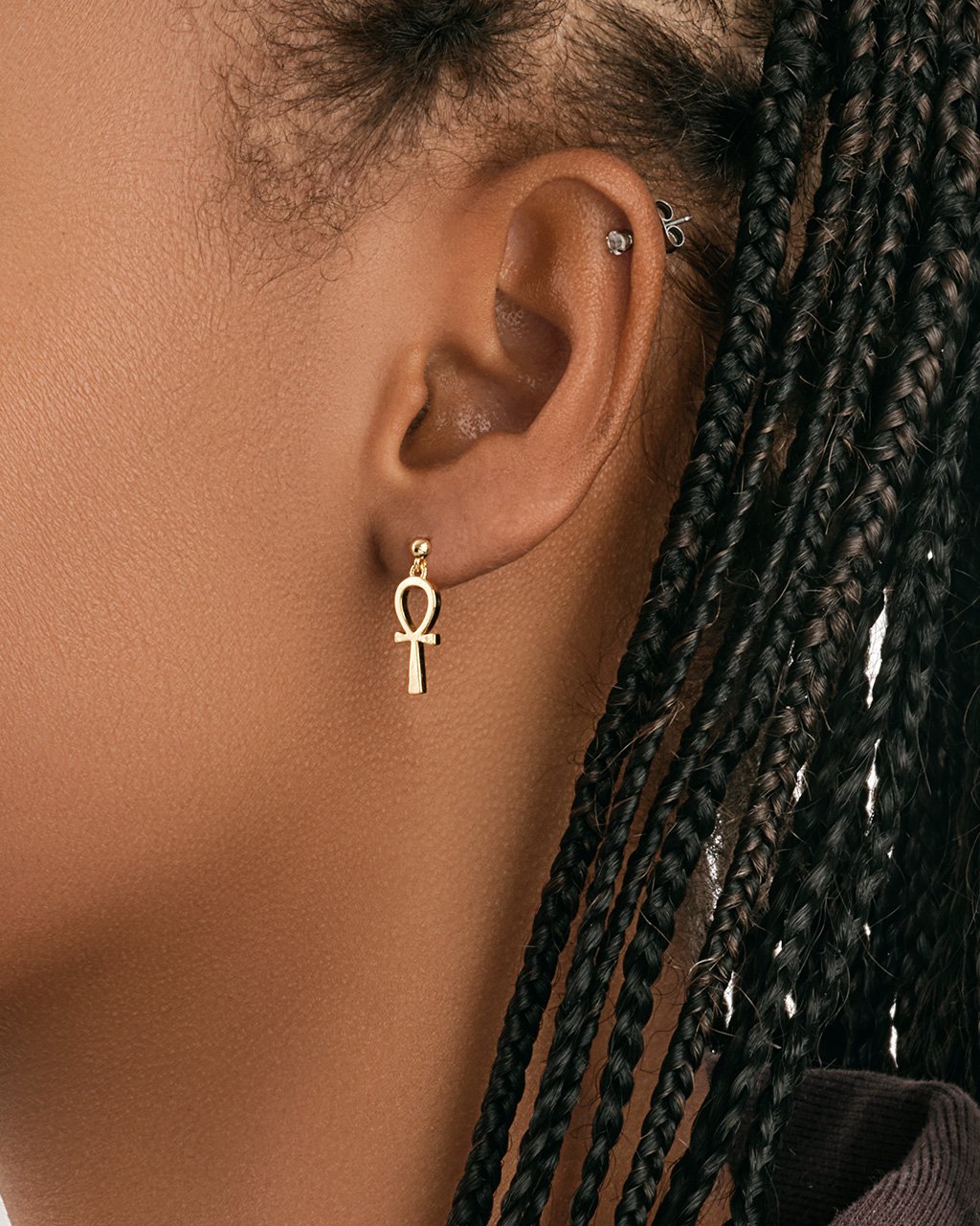 Ankh Stud Drop Earrings Earring Sterling Forever 