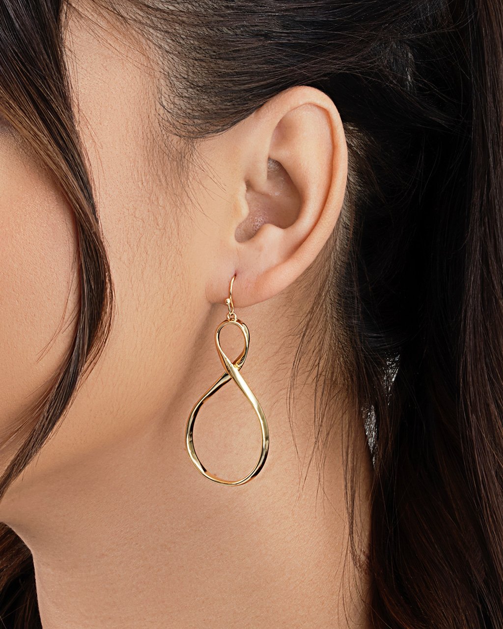 Buy 22k Golden Infinity Gold Earrings Online from Vaibhav Jewellers