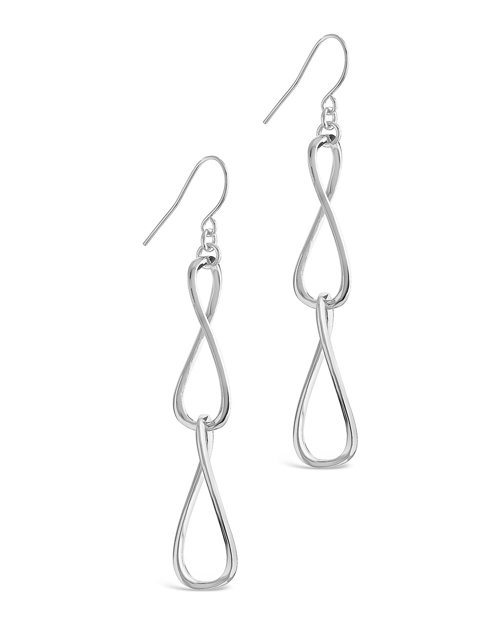 Twisted Link Drop Earrings - Sterling Forever