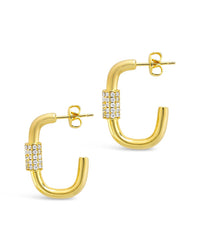 Oval Carabiner Hoops Earring Sterling Forever