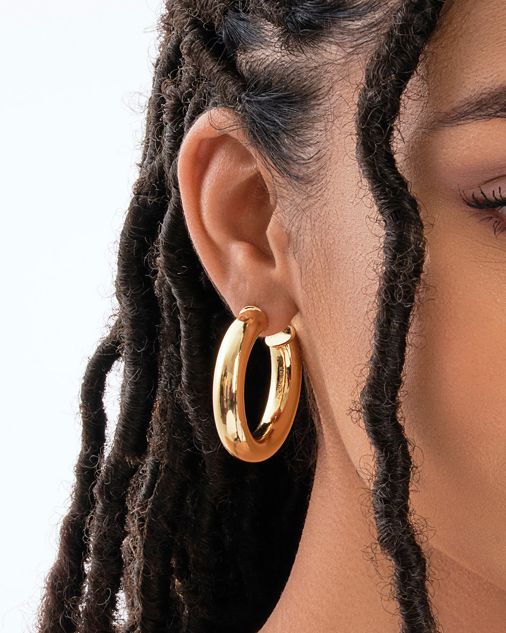 Small Thick Gold Hoop Earrings – WILD LILIES BOUTIQUE