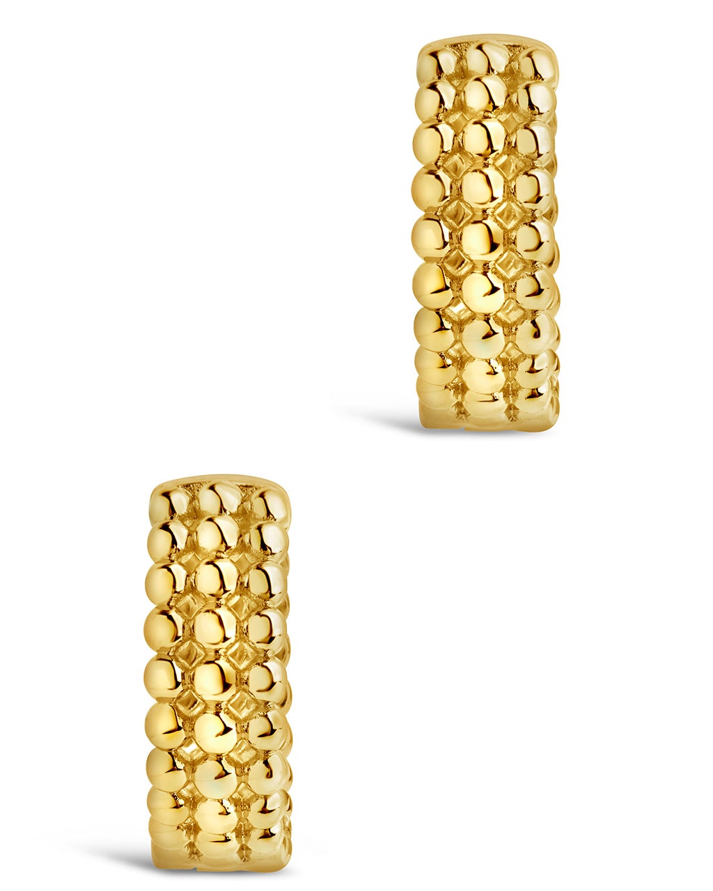 Three Row Bubble Hoop Earrings Earring Sterling Forever 