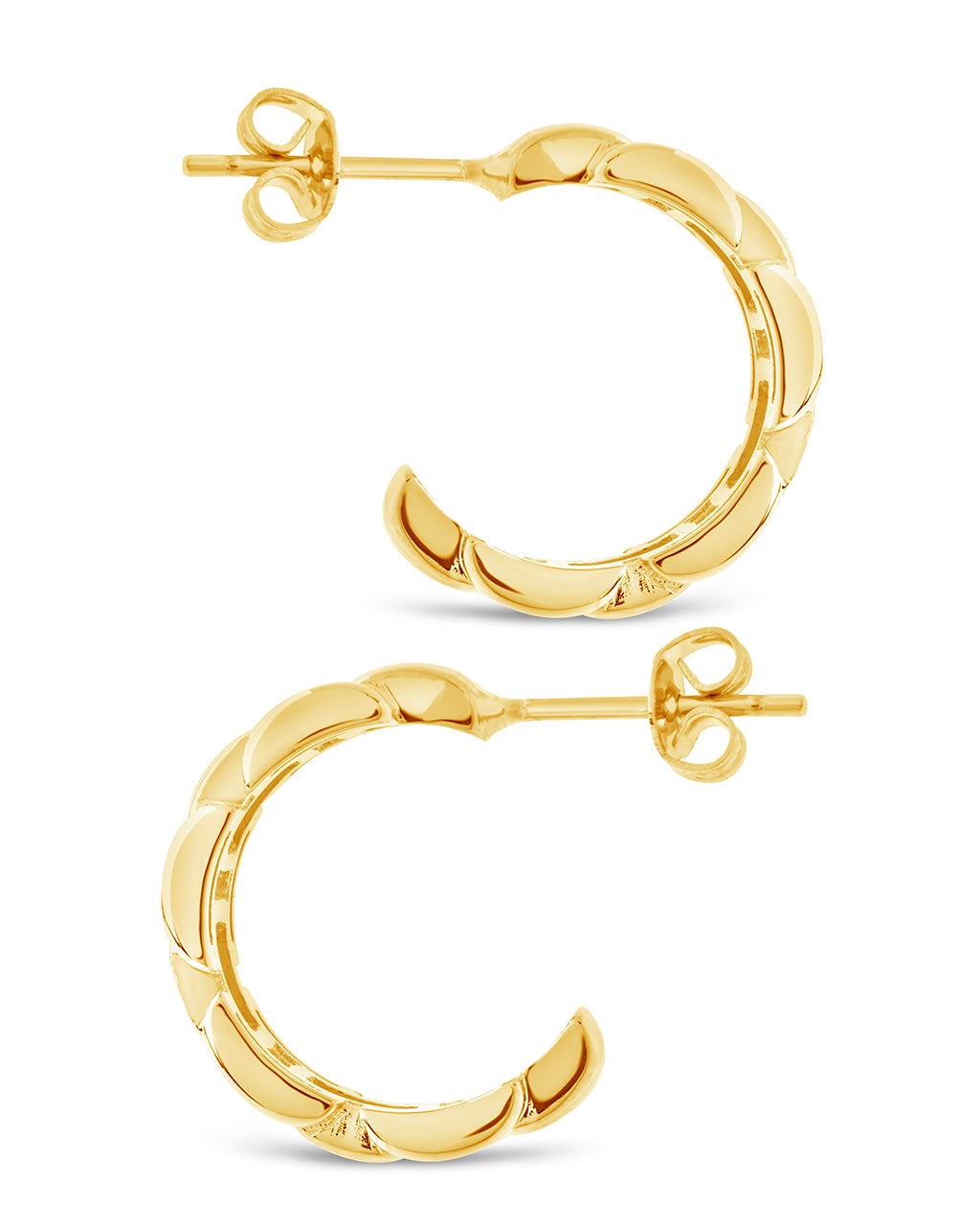 Chain Link Huggie Hoops Earring Sterling Forever 