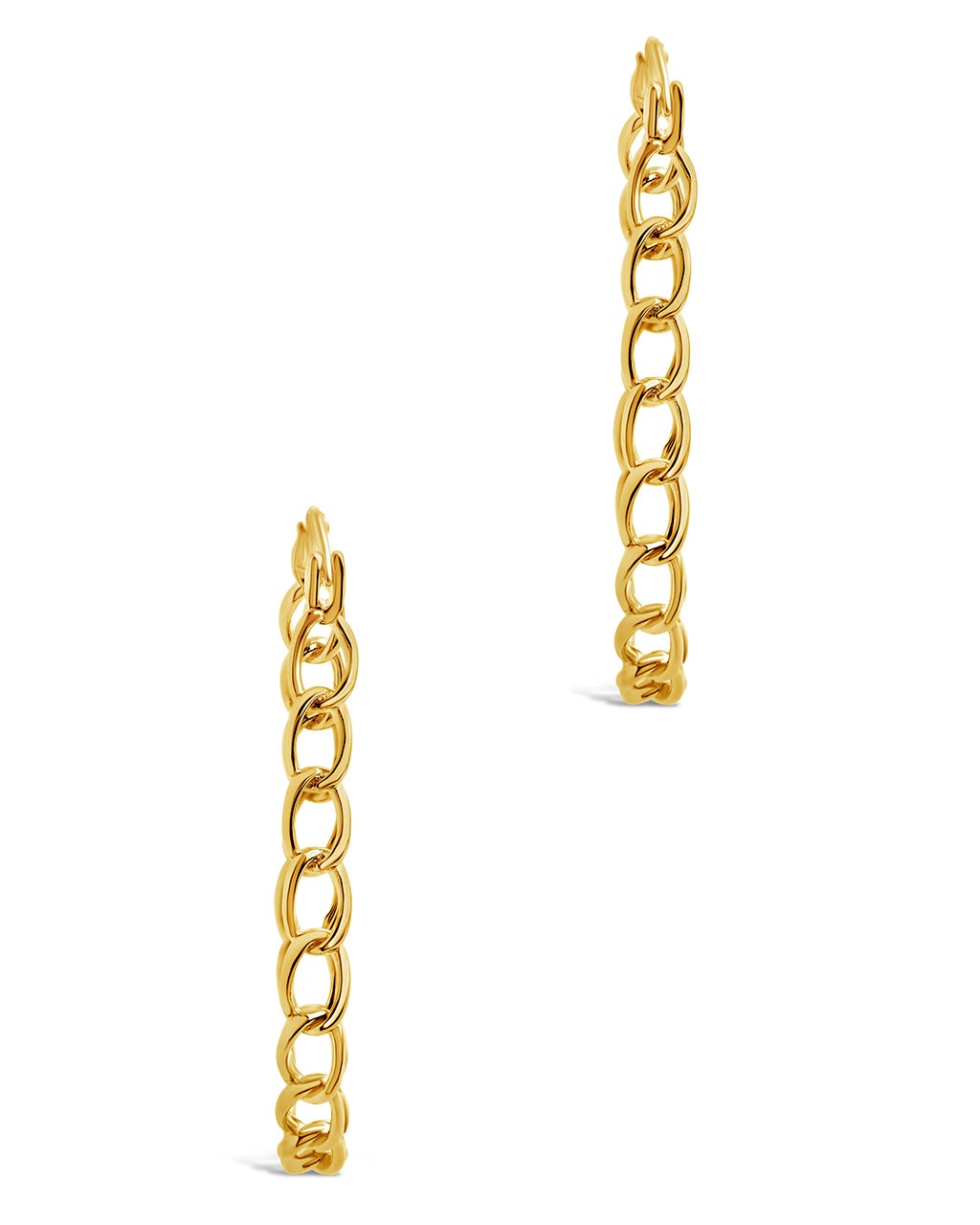 Chain Link Statement Hoops Earring Sterling Forever 