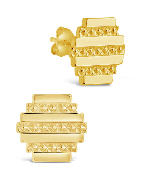 Sezia Textured Stud Earrings – Sterling Forever