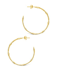 Claudette Hoops Earring Sterling Forever 