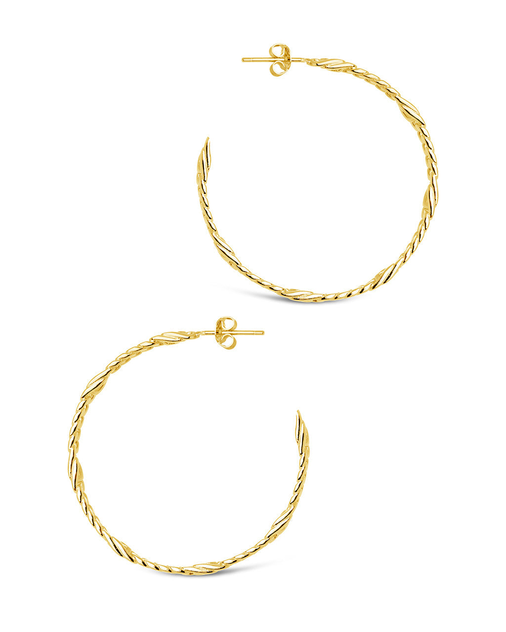 Claudette Hoops Earring Sterling Forever 