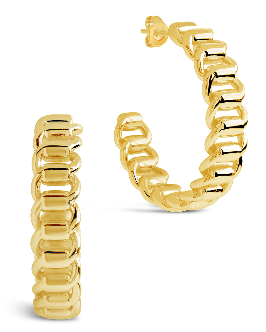 Zaylee Hoops Earring Sterling Forever Gold 