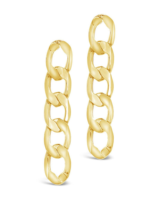 Flat Link Dangle Earrings - Sterling Forever