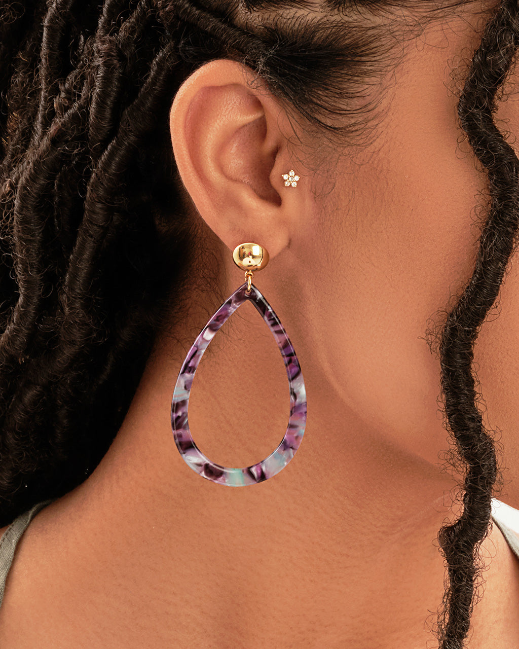 Teardrop Resin Stud Earrings Earring Sterling Forever 