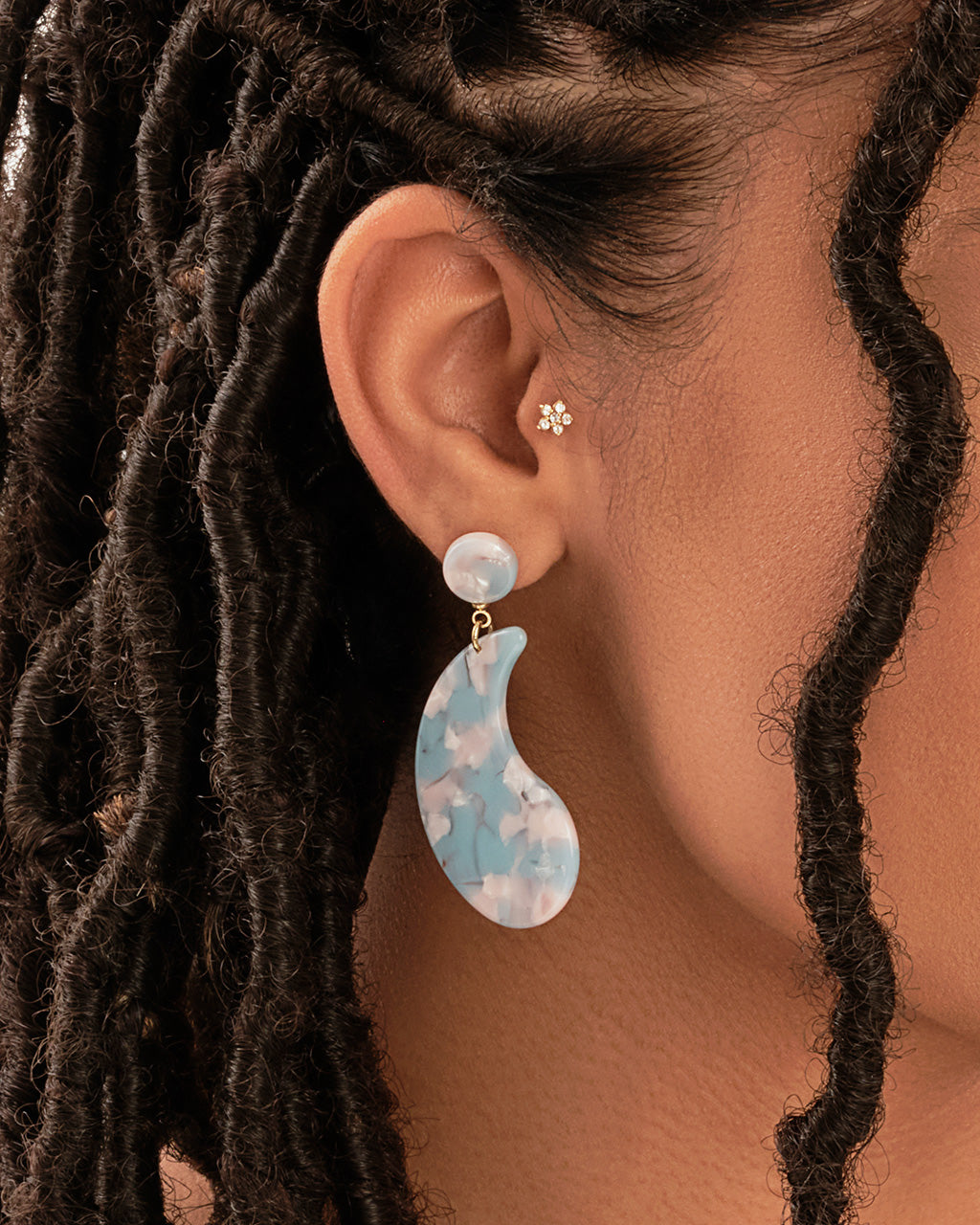 Resin Teardrop Stud Dangle Earrings Earring Sterling Forever 