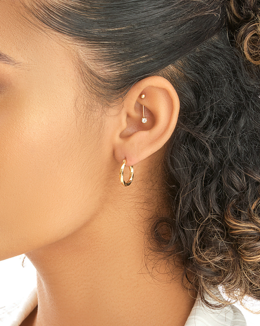 Dainty Sterling Silver Simple Twist Hoops Earring Sterling Forever 