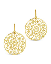 Round Filigree Dangle Earrings - Sterling Forever