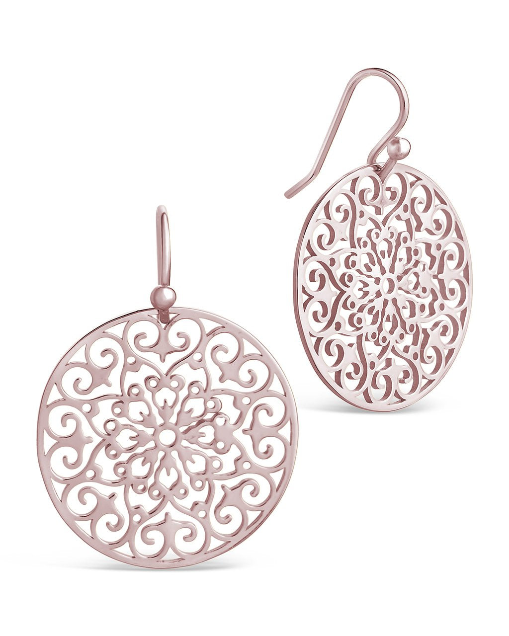 Round Filigree Dangle Earrings - Sterling Forever