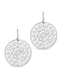 Round Filigree Dangle Earrings - Sterling Forever