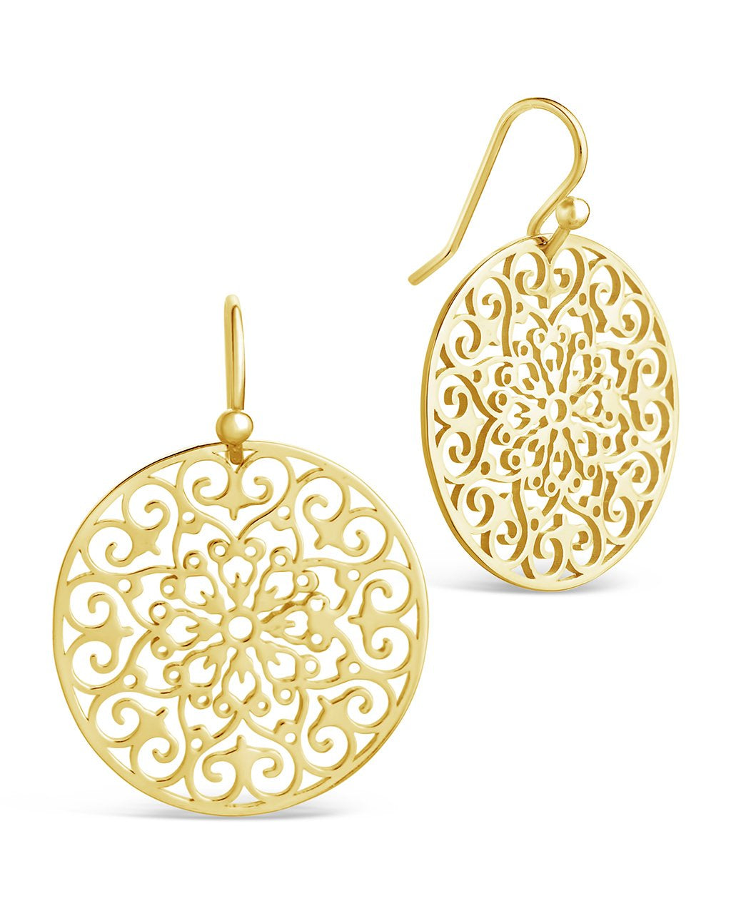 Round Filigree Dangle Earrings - Sterling Forever