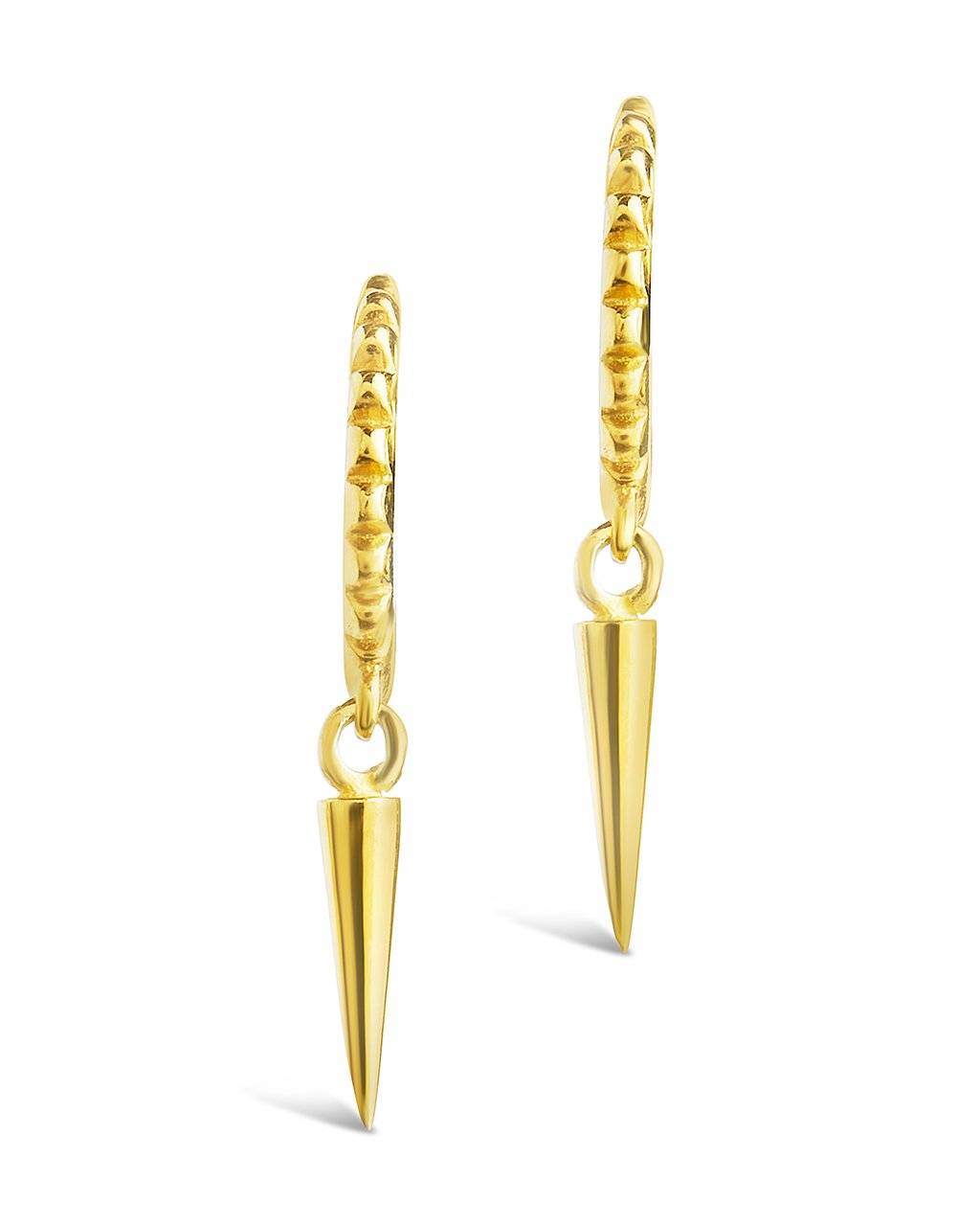 Sterling Silver Spike Stud Hoops Earring Sterling Forever 
