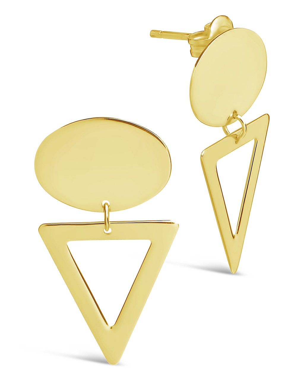 Sterling Silver Open Triangle Drop Studs Earring Sterling Forever 