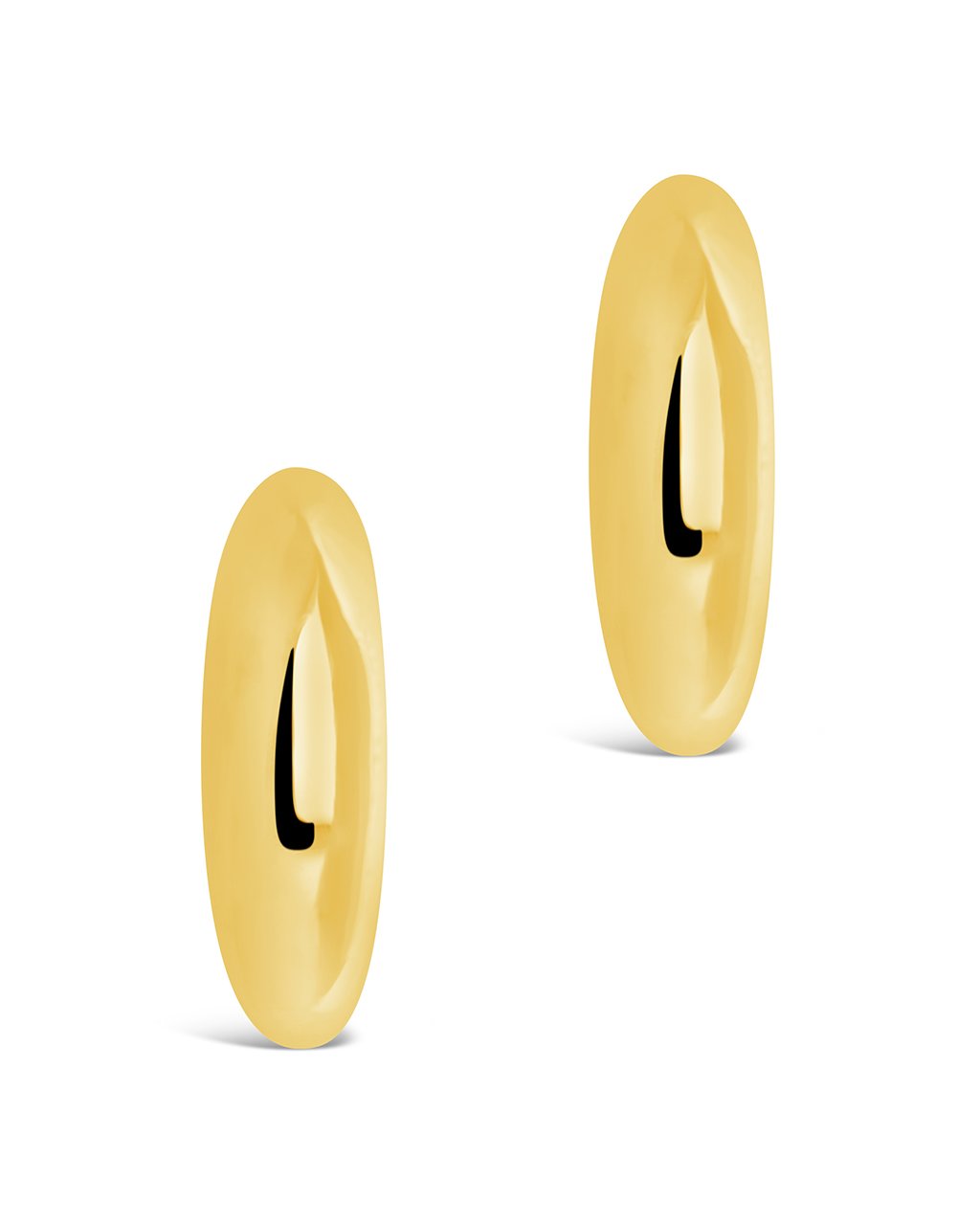 Sterling Silver Chunky Tube Stud Hoops Earring Sterling Forever 