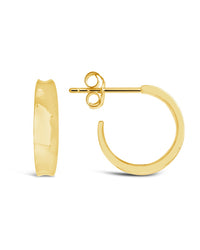 Sterling Silver Graduated Huggie Hoops Earring Sterling Forever Gold 