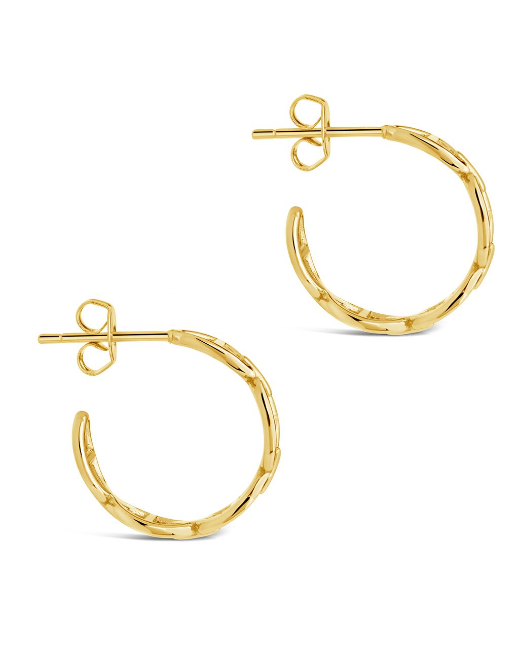 Sterling Silver Anchor Chain Hoops Earring Sterling Forever 