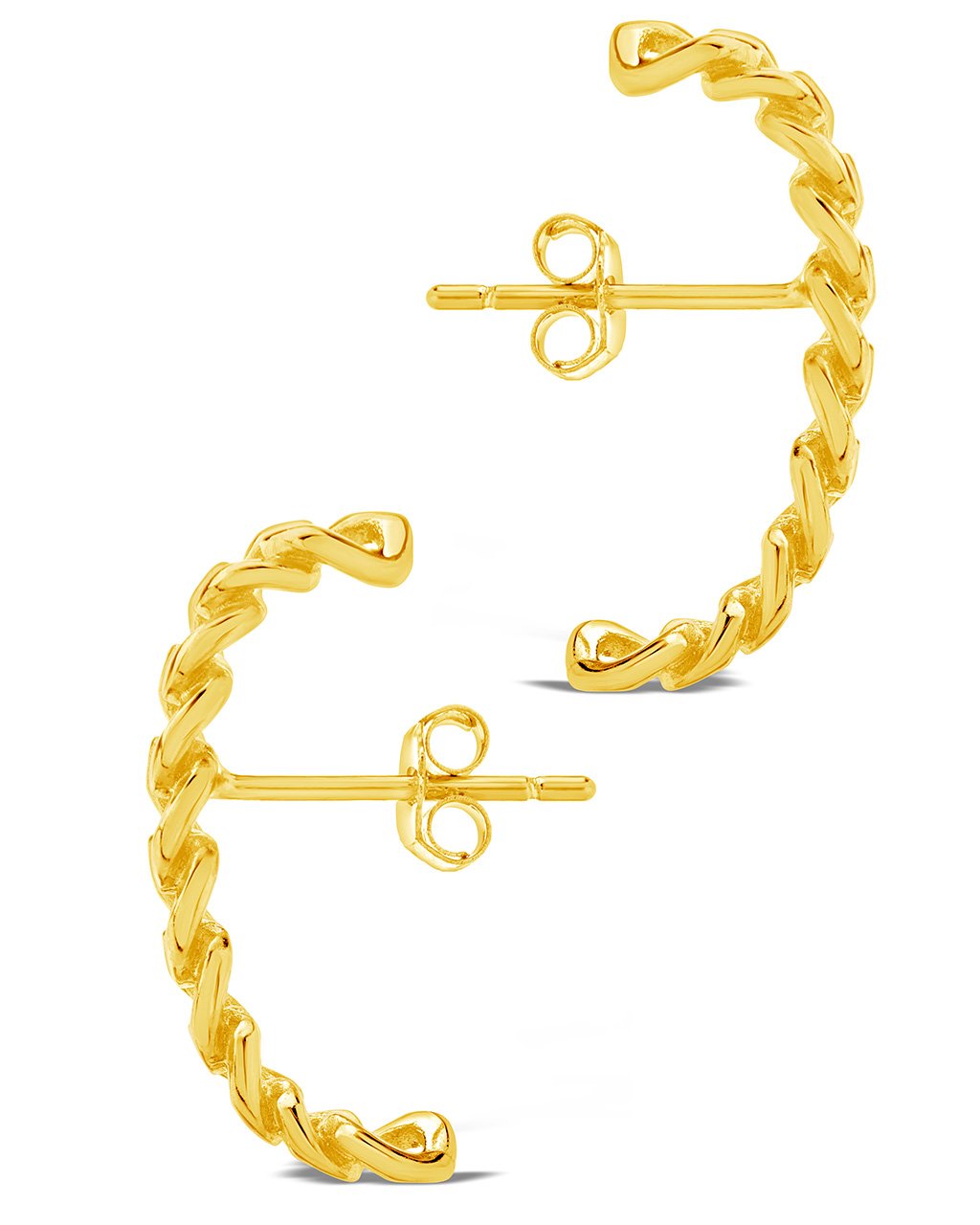 Sterling Silver Chain Link Suspender Studs Earring Sterling Forever 