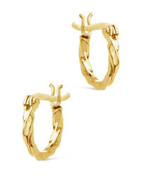 Sterling Silver Simple Twist Hoops Earring Sterling Forever 
