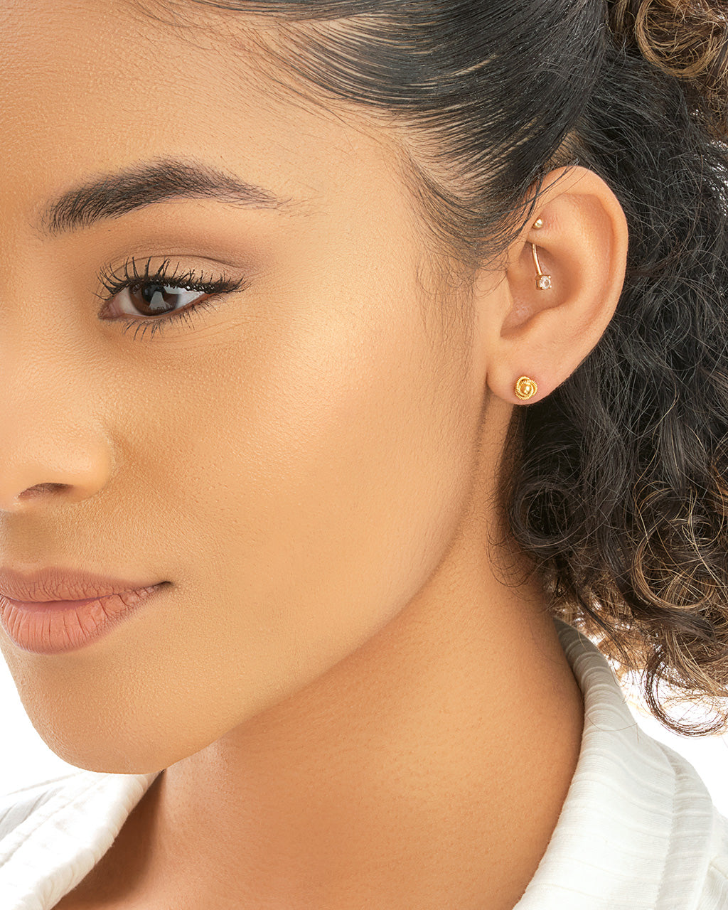 Sterling Silver Braided Knot & Sphere Studs Earring Sterling Forever 