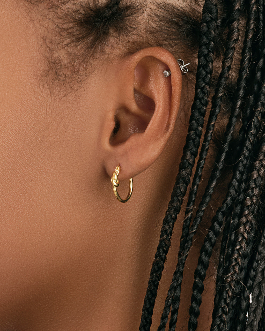 Sterling Silver Twisted Knot Hoops Earring Sterling Forever 