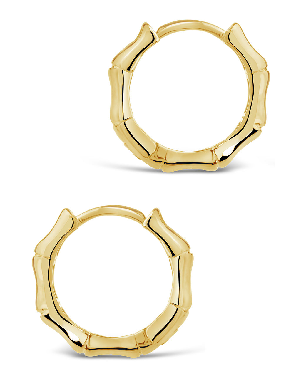 Sterling Silver Infinity Bamboo Hoops Earring Sterling Forever 