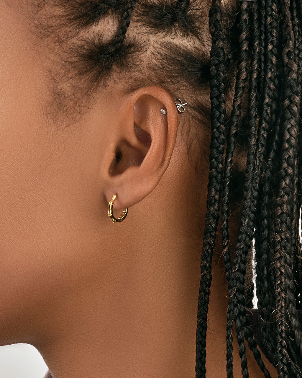 Sterling Silver Infinity Bamboo Hoops Earring Sterling Forever 