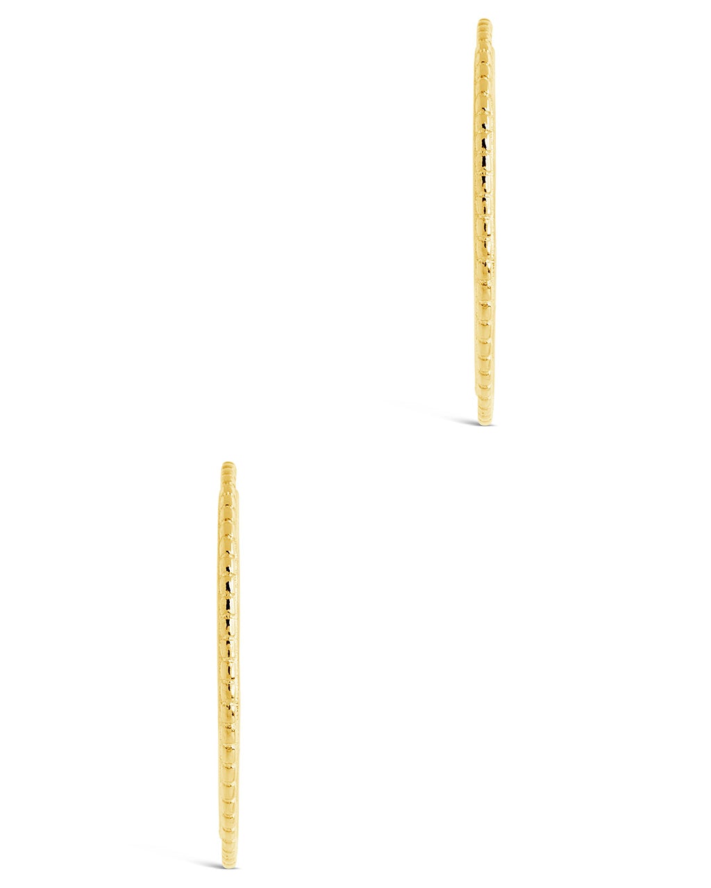 Sterling Silver Rox Flat Hoops Earring Sterling Forever 