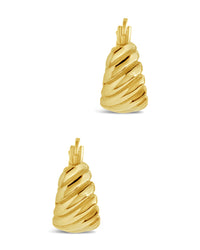 Sterling Silver Croissant Dome Hoops Earring Sterling Forever 