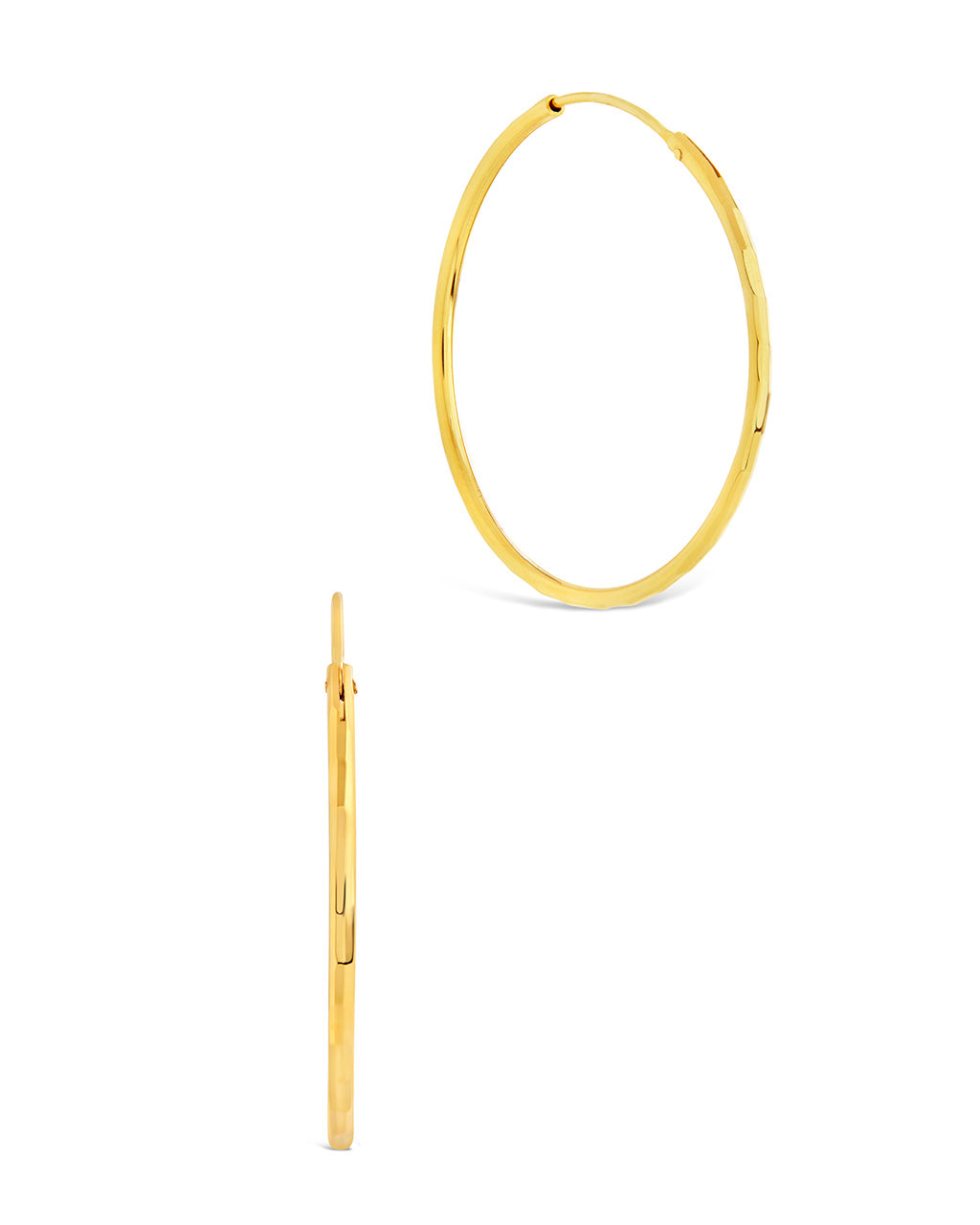 Gloria Hoops Earring Sterling Forever Gold 