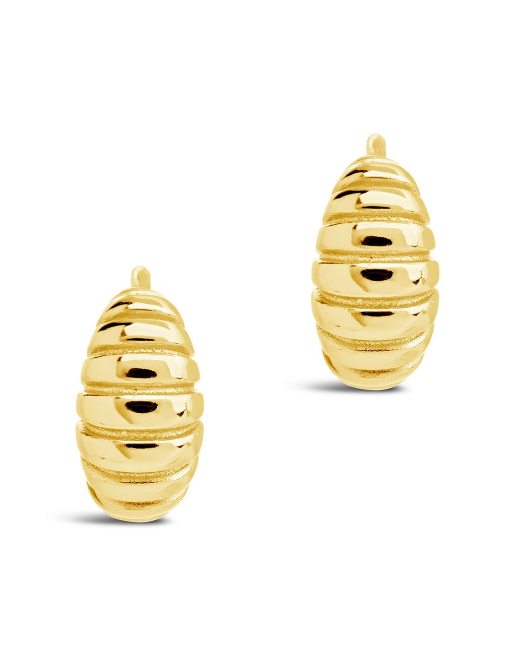 Sterling Silver Graham Ribbed Micro Hoop Earrings - Sterling Forever
