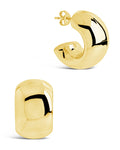 Marley Hoops Earring Sterling Forever Gold 