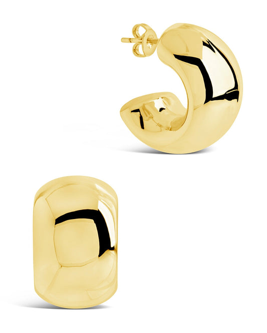 Marley Hoops Earring Sterling Forever Gold 