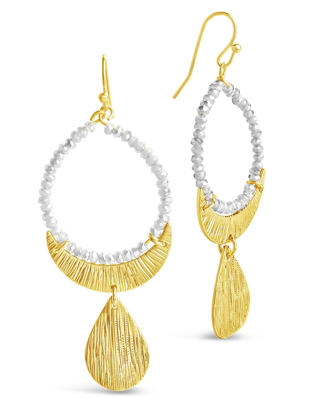 Beaded Dangle Earrings with Charm - Sterling Forever