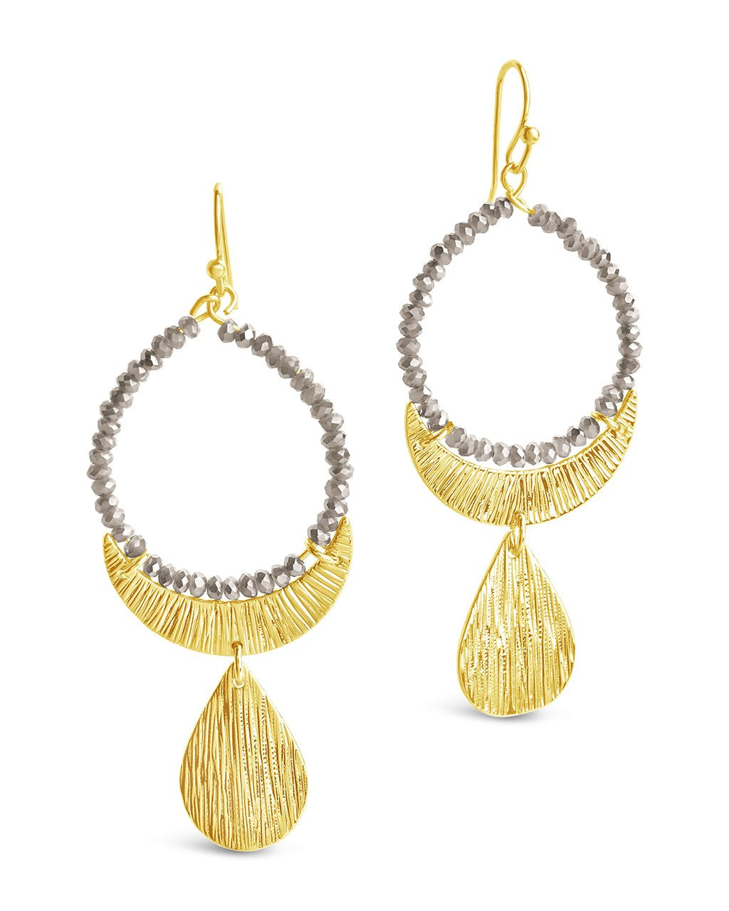 Beaded Dangle Earrings with Charm - Sterling Forever