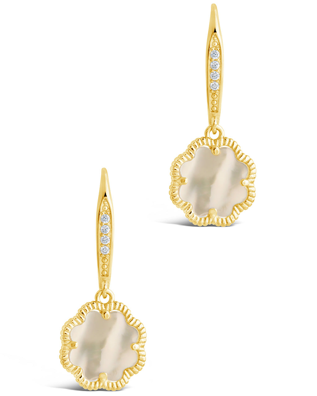 Rose Clover Short Drop Earrings Earring Sterling Forever 