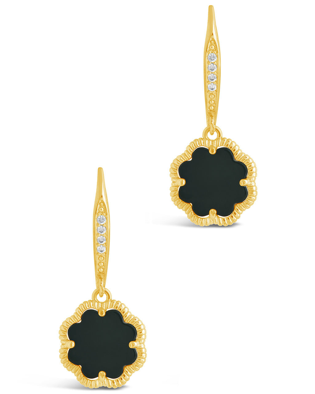 Rose Clover Short Drop Earrings Earring Sterling Forever 