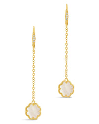 Rose Clover Long Drop Earrings Earring Sterling Forever 