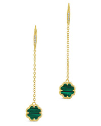 Rose Clover Long Drop Earrings Earring Sterling Forever 