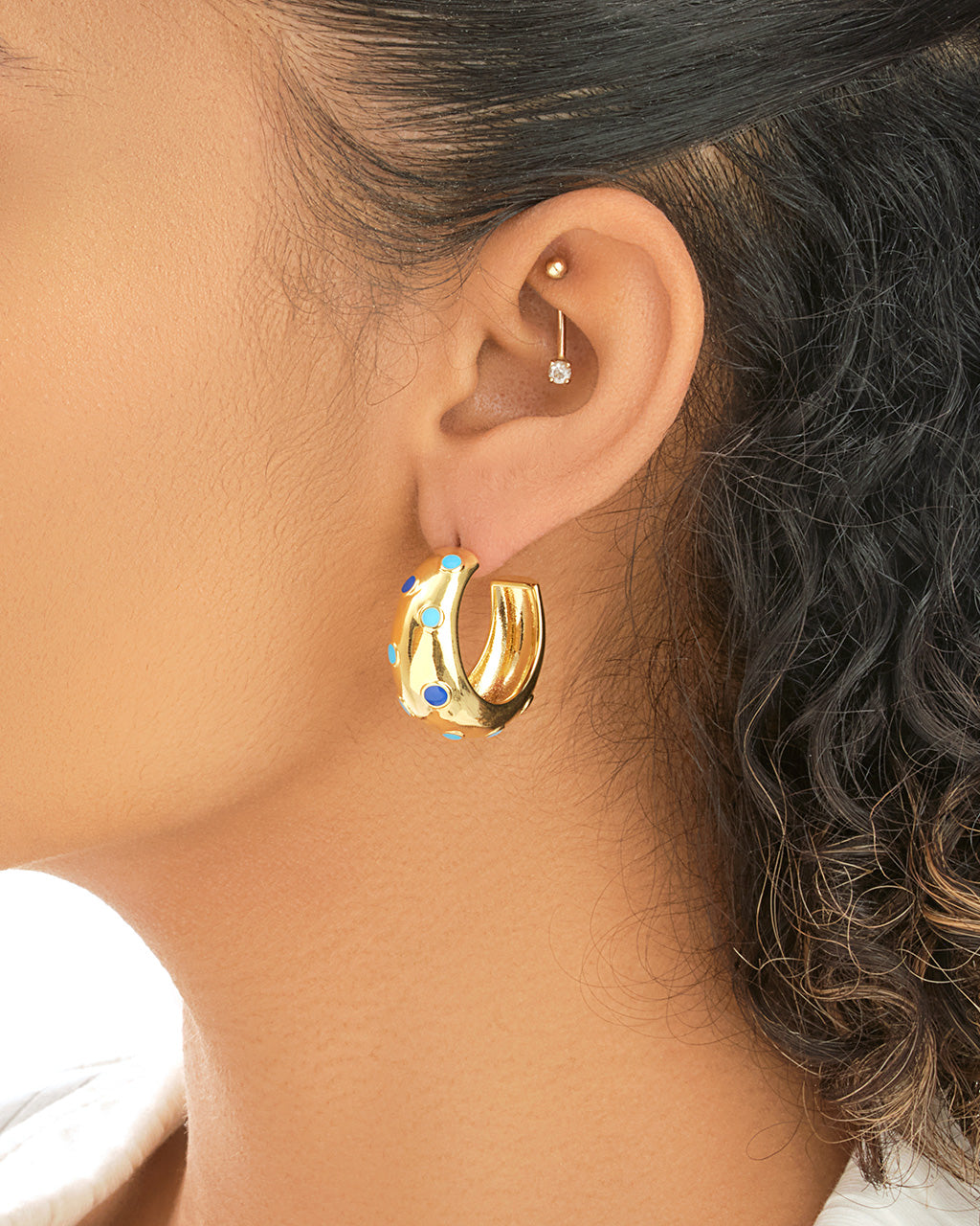 Verena Hoops Earring Sterling Forever 